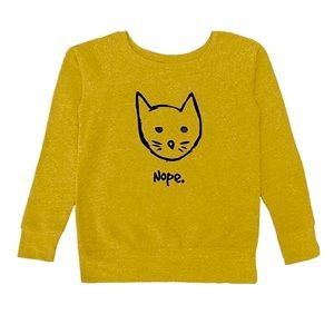 Cute ‘Nope Cat’ Mustard Sweatshirt